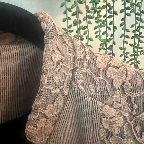 EUC Free People + We The Free Victorian Lace Peplum Military Jacket Size 2 - Picture 6 of 15